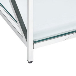 Beliani Coffee Table Audet Tempered Glass Silver - thumbnail 6