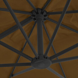 Walplus Cantilever Garden Parasol With Aluminium Pole 300X300 Cm Taupe - thumbnail 6