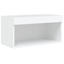Berkfield Tv Cabinet With Led Lights White 60X30X30 Cm - thumbnail 7