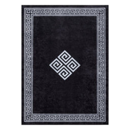 RugsX Miro 52071.804 Washing Carpet Frame, Greek Anti-Slip - Black / White  160X220 Cm - thumbnail 2