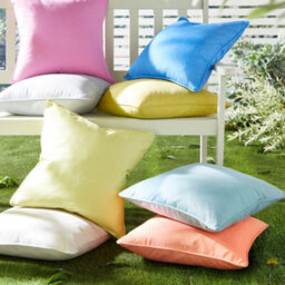 Fusion Plain Dye Water & Uv Resistant Orange Filled Cushion - thumbnail 3