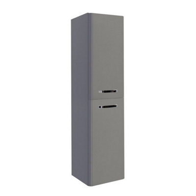 Clifton Bathroom Wall Mounted Tall Storage Unit 350mm Wide - Basalt Grey- (Choice) - image 1