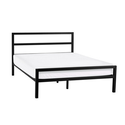 Oakham Lagoon Metal Bed - Satin Black - Double (135Cm) - image 1