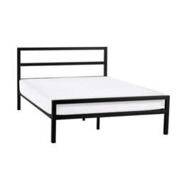 Oakham Lagoon Metal Bed - Satin Black -  Double (135Cm)