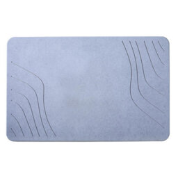 Clarsen Quick Dry Diatomite Bathmat With Anti Slip Underlay And Wave Design, Absorbs 250Ml Of Water - thumbnail 2
