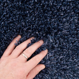 Loomed Navy Blue Thick Soft Shaggy Area Rug 120X170Cm - thumbnail 4