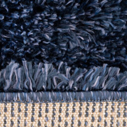 Loomed Navy Blue Thick Soft Shaggy Area Rug 120X170Cm - thumbnail 7