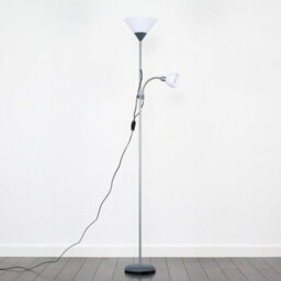 Valuelights Mozz Silver Mother And Child Floor Lamp With Cool White Bulbs - thumbnail 2