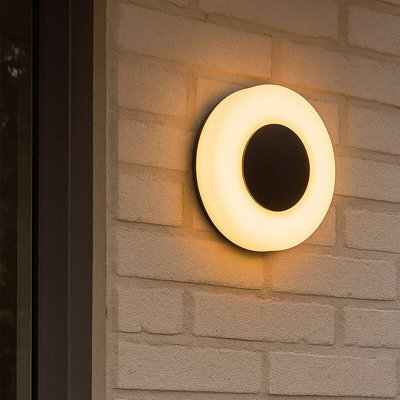 Edit Kalymnos 220 Led Outdoor Flush Wall Light Dark Grey - image 1