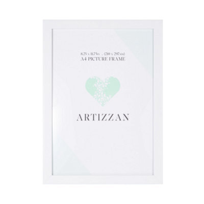 Happy Homewares Modern And Chic Mat White Wood Effect A4 Certificate Frame For Wall Or Table - image 1