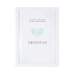 Happy Homewares Modern And Chic Mat White Wood Effect A4 Certificate Frame For Wall Or Table - thumbnail 1
