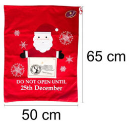Shatchi Red Felt Christmas Sack Do Not Open Fun, Secretive Holiday Gift Bag - thumbnail 1
