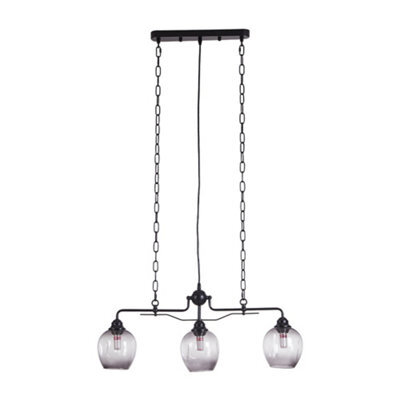 Thehotsale Modern Industrial Style 3-Light Glass Pendant Light Vintage Style - image 1
