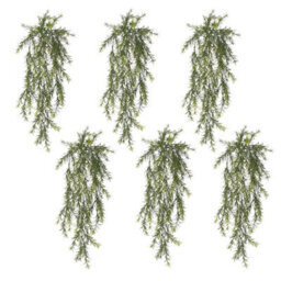 Leaf Pack Of 6 X Hanging Uv And Fire Resistant Artificial Spider Fern Plant 78Cm - thumbnail 1