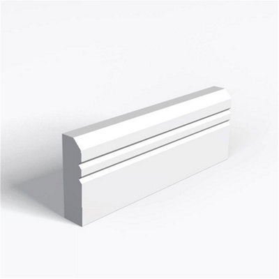 Marlborough - Double Set - Mdf Chamfer & 2 V Groove Architrave - 15mm (T) X 69mm (H)