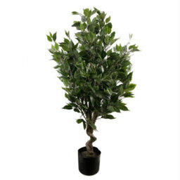 Artificial 110Cm Leaf Realistic Artificial Ficus Tree / Plant Gold Planter - thumbnail 2
