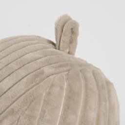 Ohs Ribbed Fleece Bean Bag Chair Gaming Filled Seat - Beige - thumbnail 6