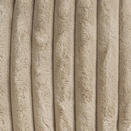 Ohs Ribbed Fleece Bean Bag Chair Gaming Filled Seat - Beige - thumbnail 4