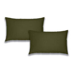 Catherine Lansfield Brushed Cotton Standard Pillowcase Pair Green - thumbnail 3