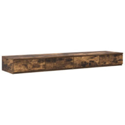 Berkfield Bed Drawers - Smoked Oak - 150 X 36.5 X 16.5 Cm - Engineered Wood - thumbnail 2