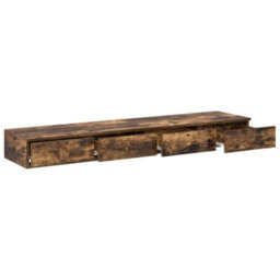 Berkfield Bed Drawers - Smoked Oak - 150 X 36.5 X 16.5 Cm - Engineered Wood - thumbnail 5