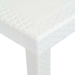 Walplus Garden Table White 150X90X72 Cm Plastic Rattan Look - thumbnail 3