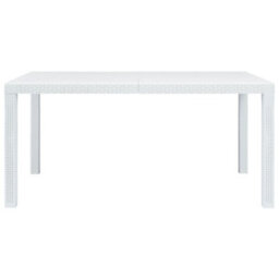 Walplus Garden Table White 150X90X72 Cm Plastic Rattan Look - thumbnail 2