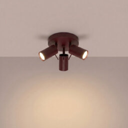Sollux Lighting Ring Steel Burgundy 3 Lights Modern Ceiling Lamps - thumbnail 3