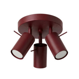 Sollux Lighting Ring Steel Burgundy 3 Lights Modern Ceiling Lamps - thumbnail 1