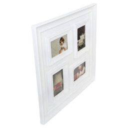 Orsina 4 Photo White Plastic Multi Photo Frame,photo Collage Frame For Gifting,glass Front Image Display Frame - thumbnail 2