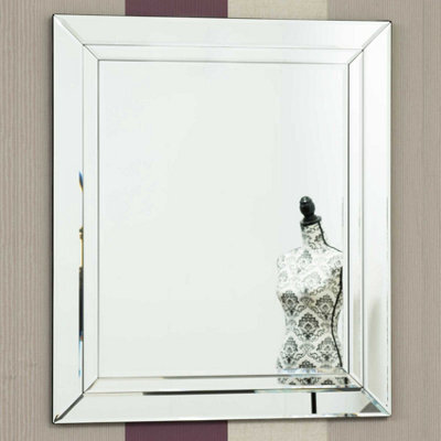 Mirroroutlet Frameless Cranbury All Glass Mirror 68 X 58 Cm - image 1