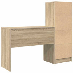 Walplus Desk With Storage With Drawer 2 Pcs Sonoma Oak 100 X 40 X 76 Cm - thumbnail 9