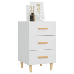 Berkfield Bedside Cabinet White 40X40X66 Cm Engineered Wood - thumbnail 7