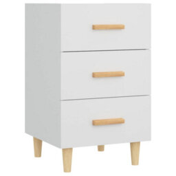 Berkfield Bedside Cabinet White 40X40X66 Cm Engineered Wood - thumbnail 2