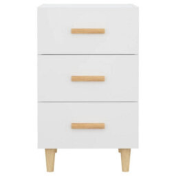 Berkfield Bedside Cabinet White 40X40X66 Cm Engineered Wood - thumbnail 4