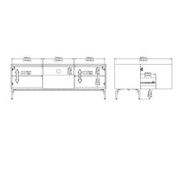 Wyld Haus Hillerod Natural Oak And Black Tv Unit 2 Doors 1 Drawer - thumbnail 9