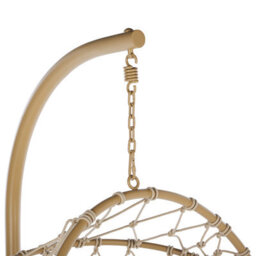 Beliani Hanging Chair With Stand Adria Metal Beige - thumbnail 9