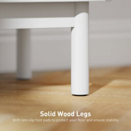 Wyld Haus Luna White Wooden Rattan Bedside Table With Arched Door And Adjustable Shelf 40W X 35D X 58H Cm - thumbnail 7