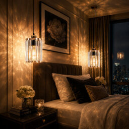 Shopnbits Crystal Pendant Light Shade Modern Ceiling Chandelier Acrylic Lamp For Bedroom Living Room - thumbnail 5