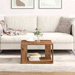 Walplus Coffee Table Old Wood 51.5 X 51.5 X 30 Cm Engineered Wood - thumbnail 1