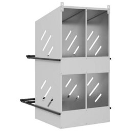 Walplus Chicken Nesting Box With 4 Compartments Galvanized Silver Metal - thumbnail 7