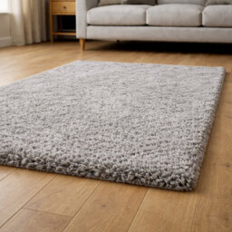 Uetian Silver Grey Shaggy Rug Soft Dense Pile For Bedroom Living Area - thumbnail 2