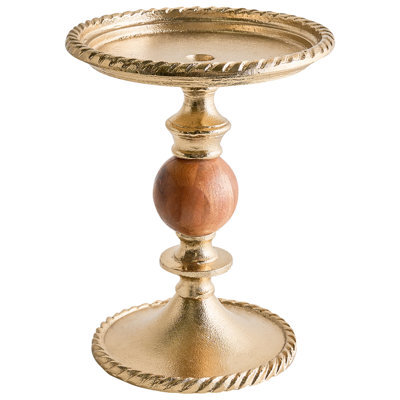 Beliani Candle Holder Vodno Metal 31 Cm Gold - image 1