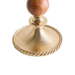 Beliani Candle Holder Vodno Metal 31 Cm Gold - thumbnail 5