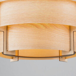 Natural Ceiling Light Shade Wooden Tiered Lampshade Easy Fit Living Room Light - thumbnail 6