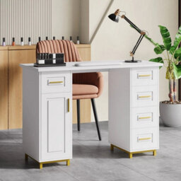 Professional Manicure Table Nail Beauty Salon Station Technician Storage Desk - thumbnail 4