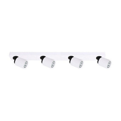 Luminosa Lighting Luminosa Modern Spotlights White 4 Light  With White Shade, Gu10