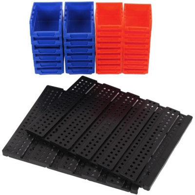30 Hole Wall Mount Plastic Garage Parts Storage Organiser Rack - image 1
