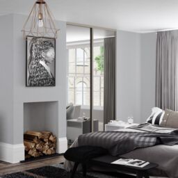 Spacepro Classic 1 Panel Mirrored Pebble Framed Sliding Wardrobe Door (H)2220mm (W)610mm - thumbnail 5