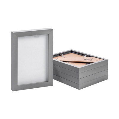 "Nicola Spring Photo Frames - 5"" X 7"" - Grey - Pack Of 5" - image 1